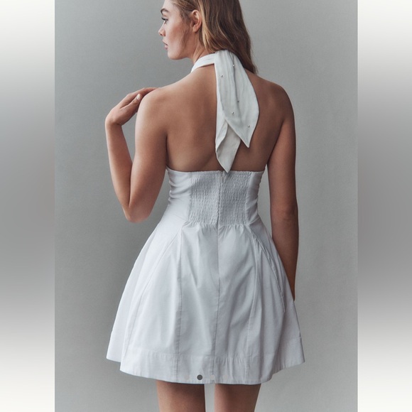 BHLDN Halter Pearl-Embellished Mini Dress - Picture 2 of 9